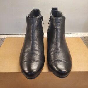 Munro Boots Rare Womens Size 4.5 M Lexi Black Leather Double Zip Booties USA